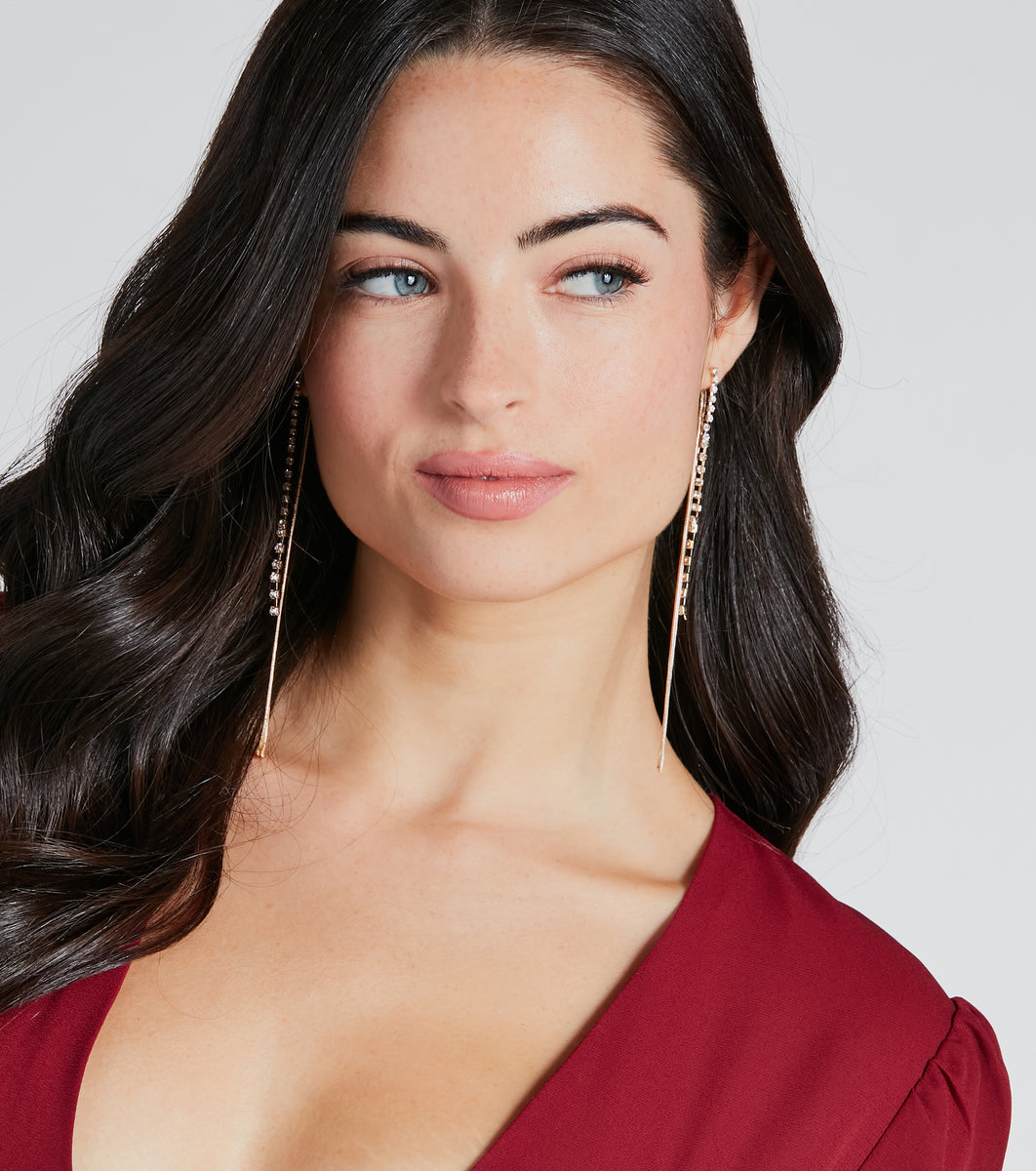 Glimmer And Shine Rhinestone Fringe Earrings & Windsor