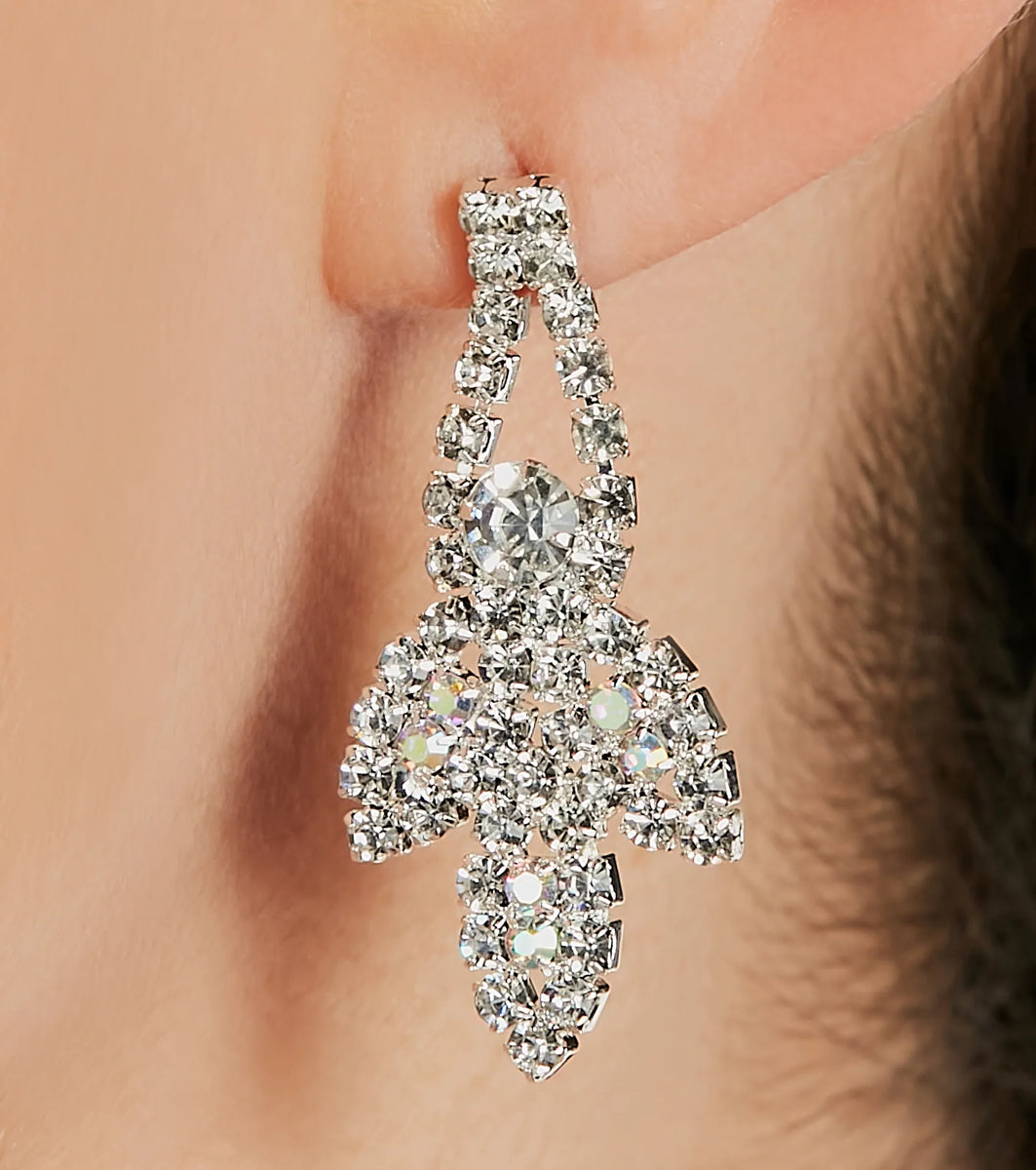 Elegant Sparkle Rhinestone Necklace And Earrings Set | Windsor