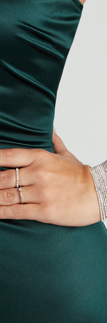 All About The Glamour Rhinestone Bracelet Set