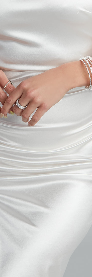 Spotlight On Luxe CZ Cuff Bracelet helps create the best bachelorette party outfit or the bride's sultry bachelorette dress for a look that slays!