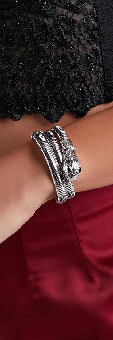 Fierce Snake Coil Wrap Bracelet is a trendy pick to create 2023 festival outfits, festival dresses, outfits for concerts or raves, and complete your best party outfits!
