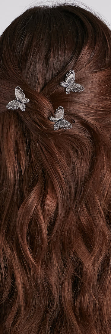 Winged Spirit Butterfly Hair Pins is a trendy pick to create 2023 festival outfits, festival dresses, outfits for concerts or raves, and complete your best party outfits!