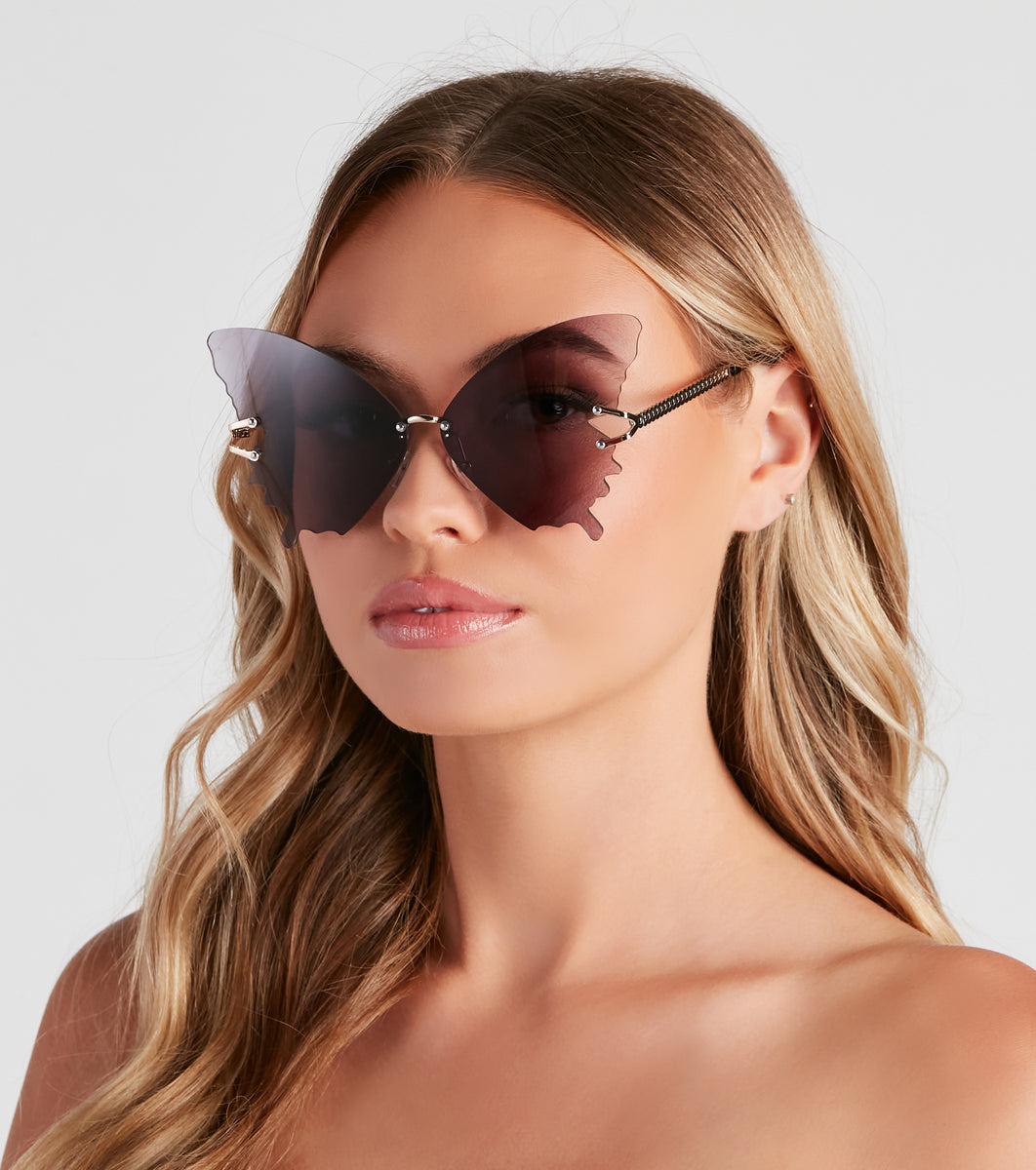 Trendy Boho Butterfly Sunglasses Windsor - Main Image