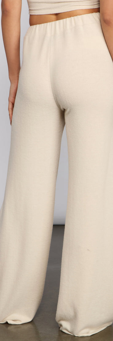 You’ll look stunning in the Fuzzy Feels Wide Leg Pajama Pants when paired with its matching separate to create a glam clothing set perfect for parties, date nights, concert outfits, back-to-school attire, or for any summer event!