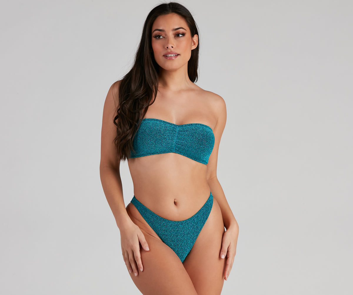 Sunshine Glitter Bandeau Bikini Top | Windsor