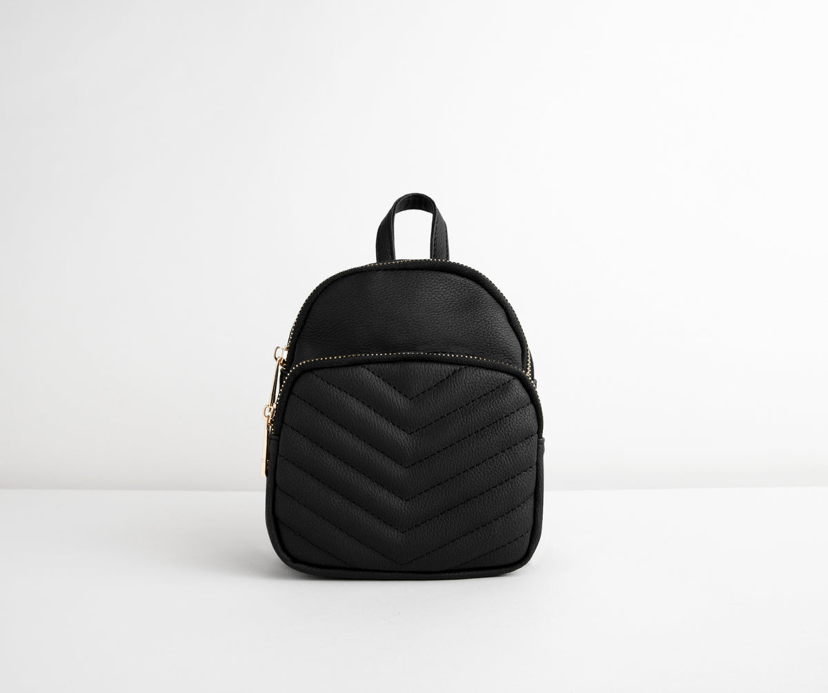 chevron quilted mini backpack Quilt Trip Mini Backpack