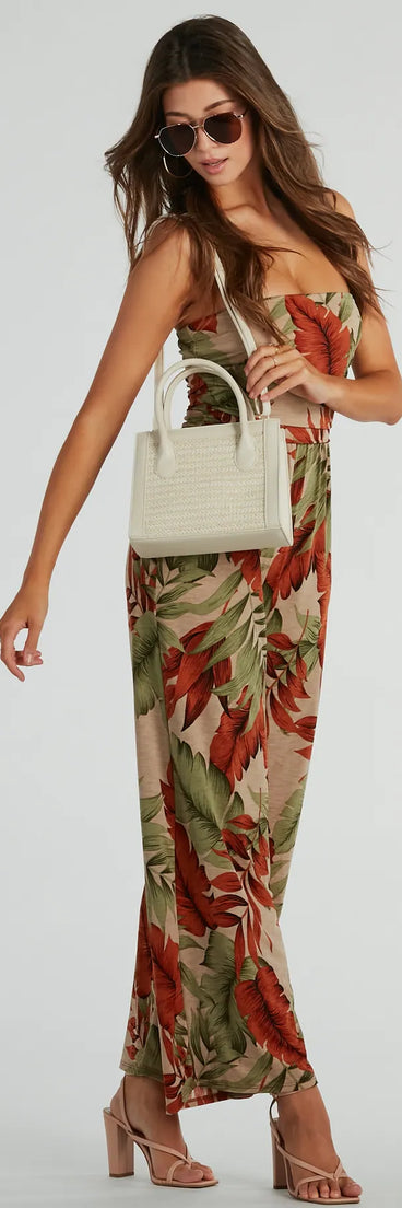 Boho Chic Crossbody Straw Tote Bag