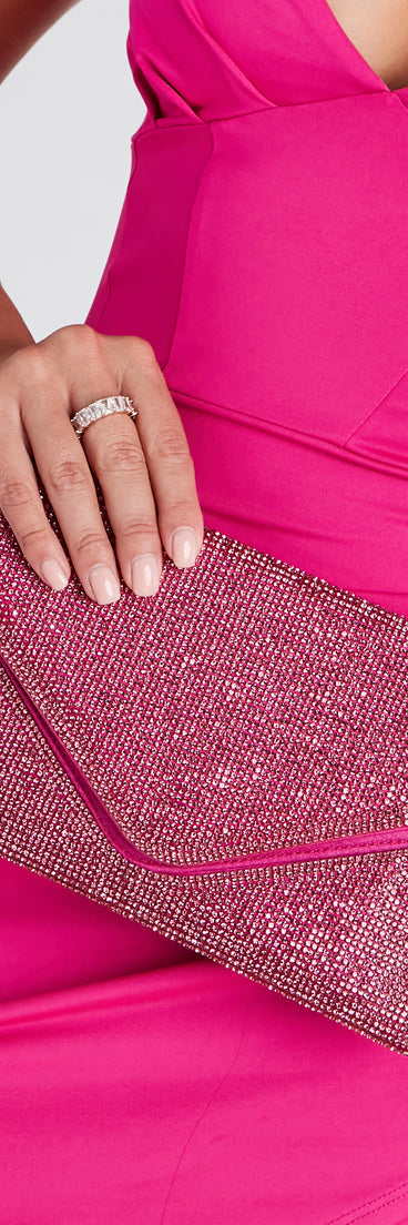 Glam Marvel Rhine Envelope Clutch