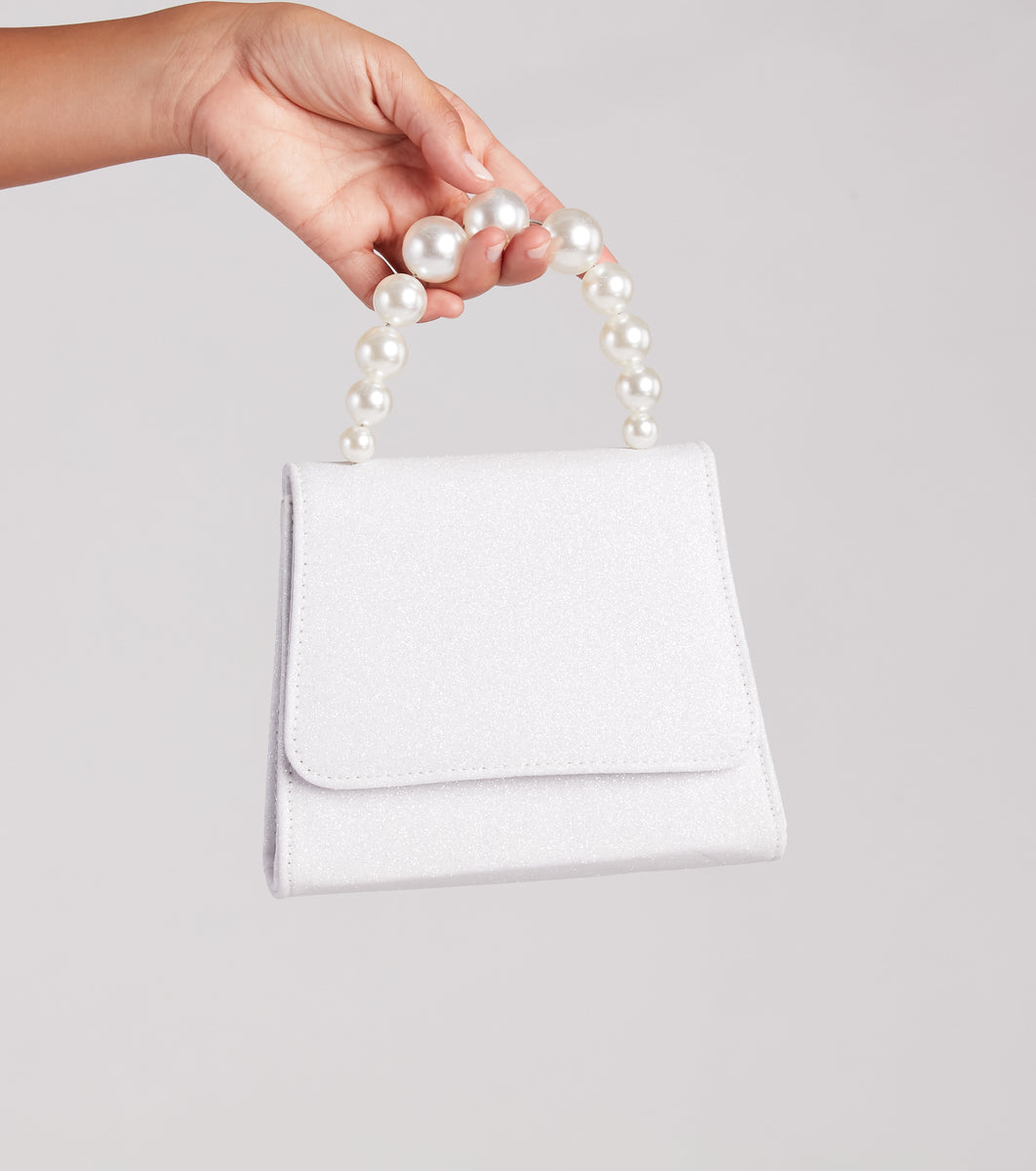 Wholesale WADORN 1Pc Plastic Imitation Pearl Beaded Bag Handles