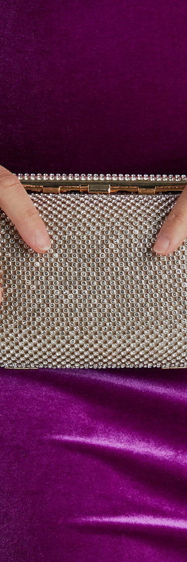 Gorgeous Sparkle Rhinestone Mesh Clutch