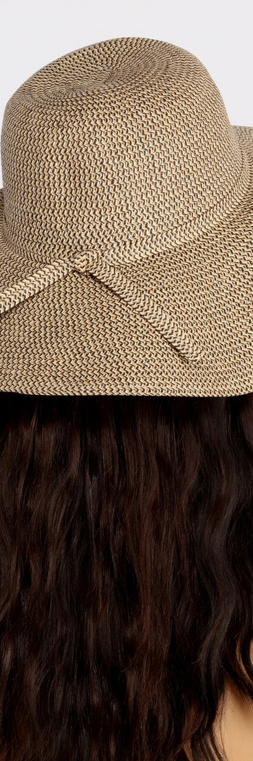 Poolside Elegance Floppy Straw Hat