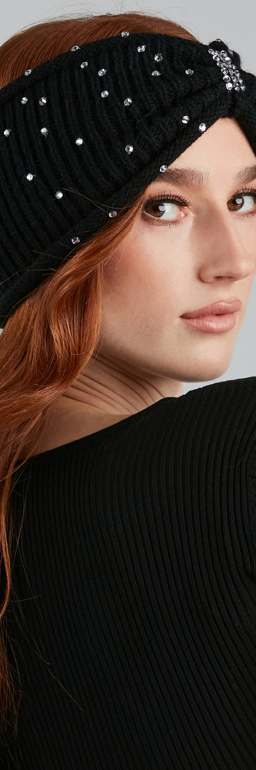 Too Cute Rhinestone Knit Headband