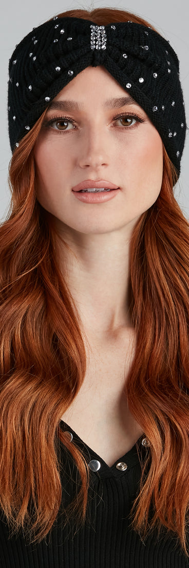 Too Cute Rhinestone Knit Headband