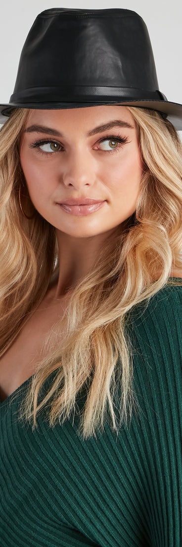 Western Chic Faux Leather Cowboy Hat is a trendy pick to create 2023 festival outfits, festival dresses, outfits for concerts or raves, and complete your best party outfits!