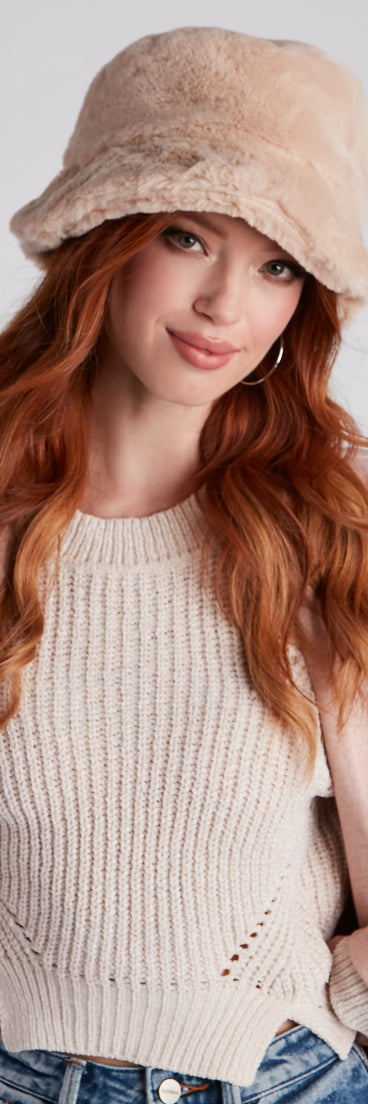 Cozy Vibes Faux Fur Bucket Hat