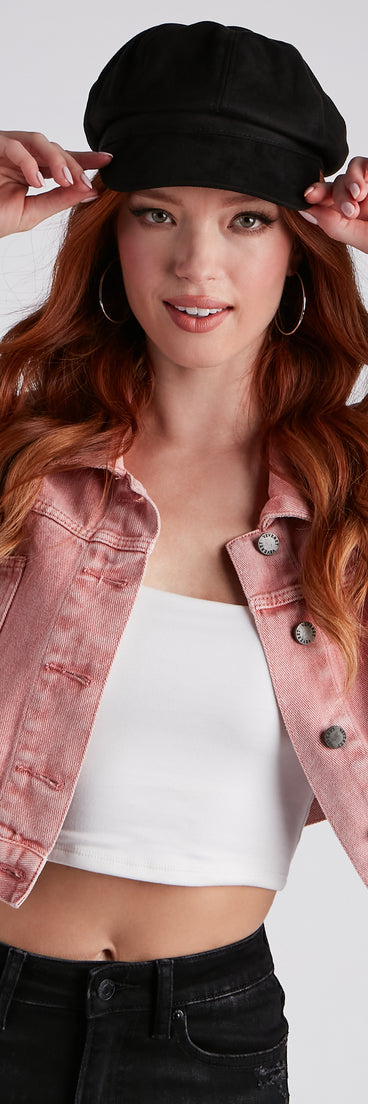 Downtown Girl Faux Wool Cabby Hat