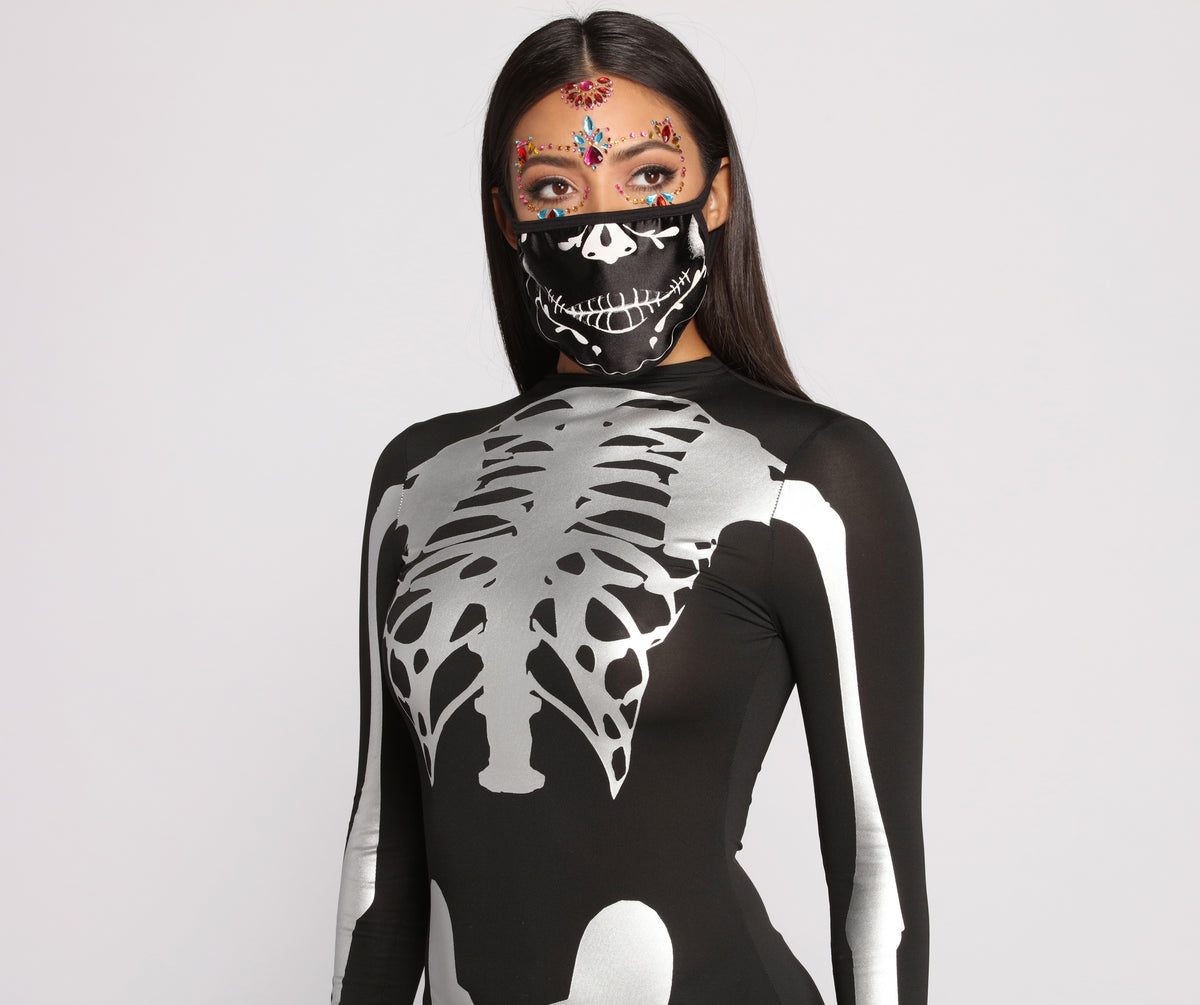 Night of The Skeleton Face Mask & Windsor