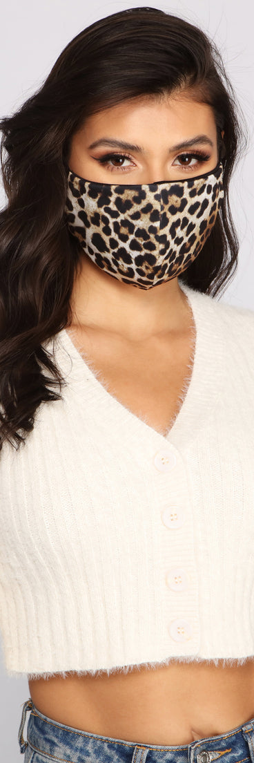 Three Pack Leopard Print Face Mask