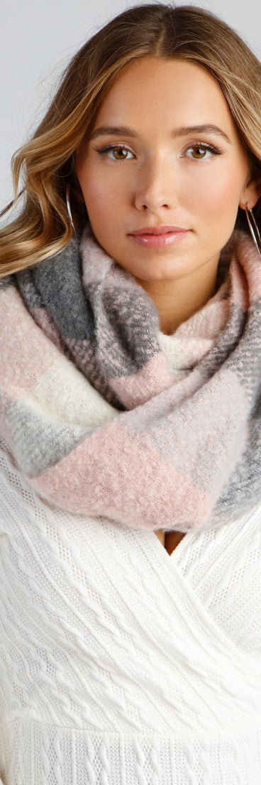 Warm Embrace Buffalo Plaid Blanket Scarf