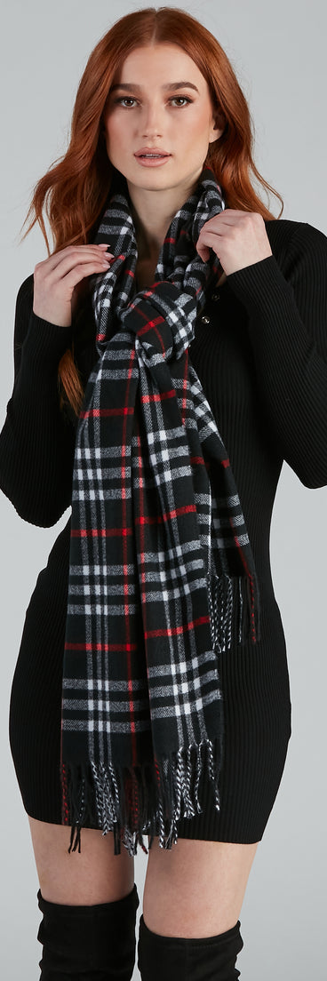 Country Roads Plaid Fringe Scarf for 2022 festival outfits, festival dress, outfits for raves, concert outfits, and/or club outfits