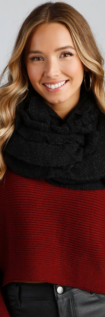 Cutie In Ruffles Infinity Scarf