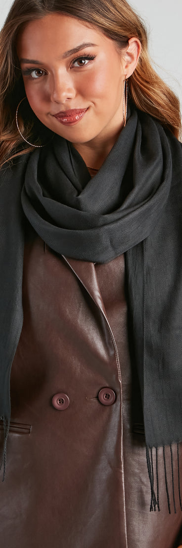 Winter Strolls Fringe Scarf