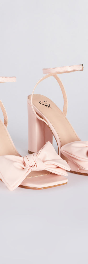 Treat Myself Statement Bow Block Heels
