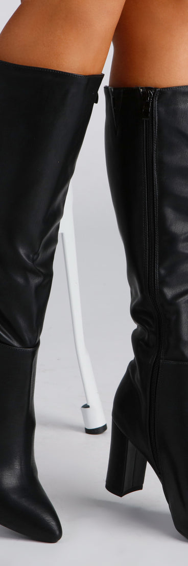 Sleek And Trendy Below-The-Knee Boots is a trendy pick to create 2023 concert outfits, festival dresses, outfits for raves, or to complete your best party outfits or clubwear!