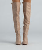 Trendy Two-Tone Faux Leather Over-The-Knee Boots