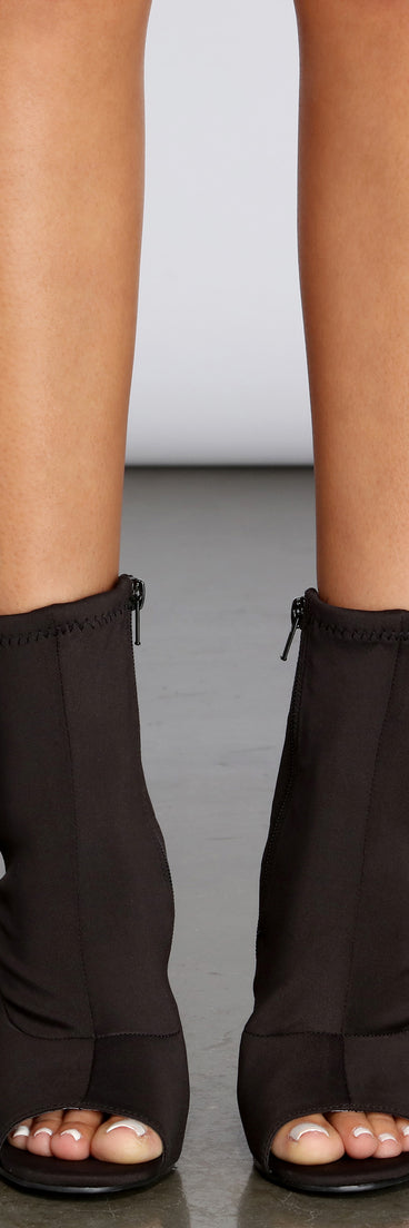 Open Back Peep Toe Booties for 2022 festival outfits, festival dress, outfits for raves, concert outfits, and/or club outfits