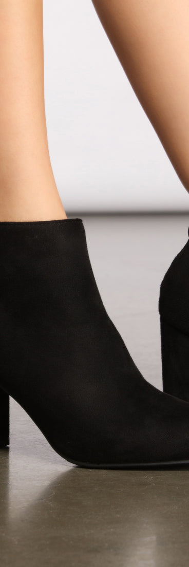 Slay In Basic Faux Suede Booties are chic ladies' shoes to complete your best 2023 outfits. They come in a variety of trendy women's shoe styles like platforms and dressy low-heels, & are available in wide widths for better comfort.