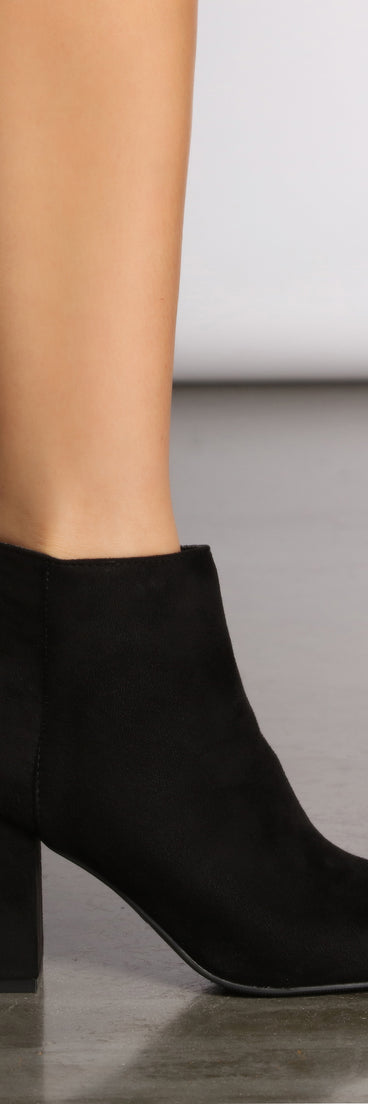 Slay In Basic Faux Suede Booties are chic ladies' shoes to complete your best 2023 outfits. They come in a variety of trendy women's shoe styles like platforms and dressy low-heels, & are available in wide widths for better comfort.