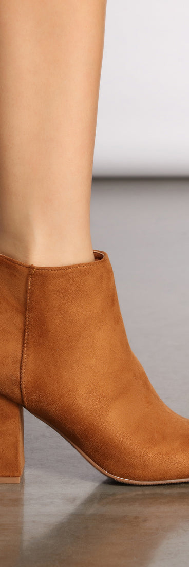Slay In Basic Faux Suede Booties are chic ladies' shoes to complete your best 2023 outfits. They come in a variety of trendy women's shoe styles like platforms and dressy low-heels, & are available in wide widths for better comfort.