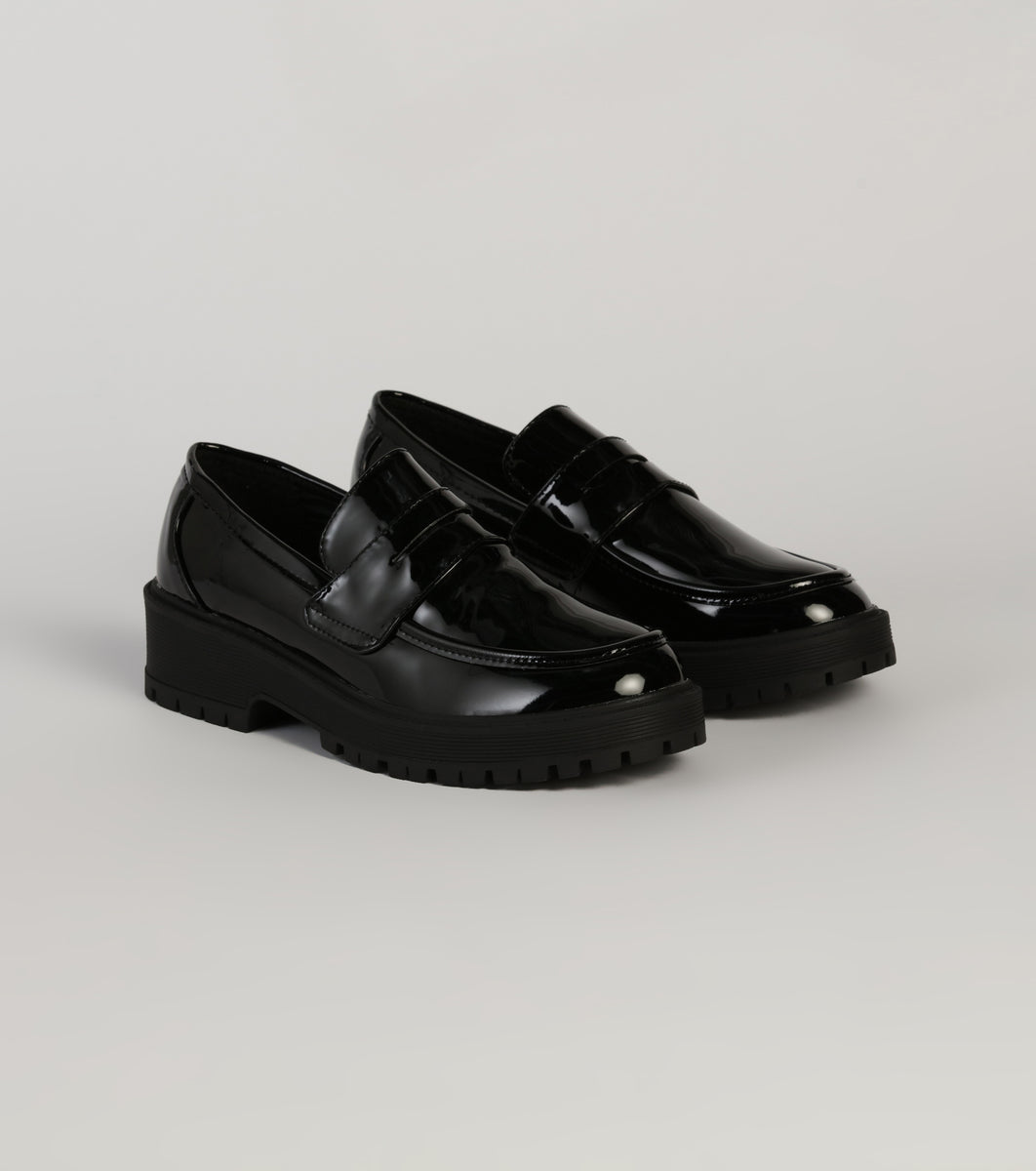 Breaking Routine Patent Leather Lug Loafers | Windsor