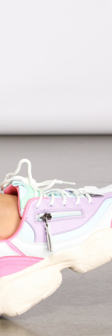 Pretty In Pastel Chunky Sneakers are chic ladies' shoes to complete your best 2023 outfits. They come in a variety of trendy women's shoe styles like platforms and dressy low-heels, & are available in wide widths for better comfort.