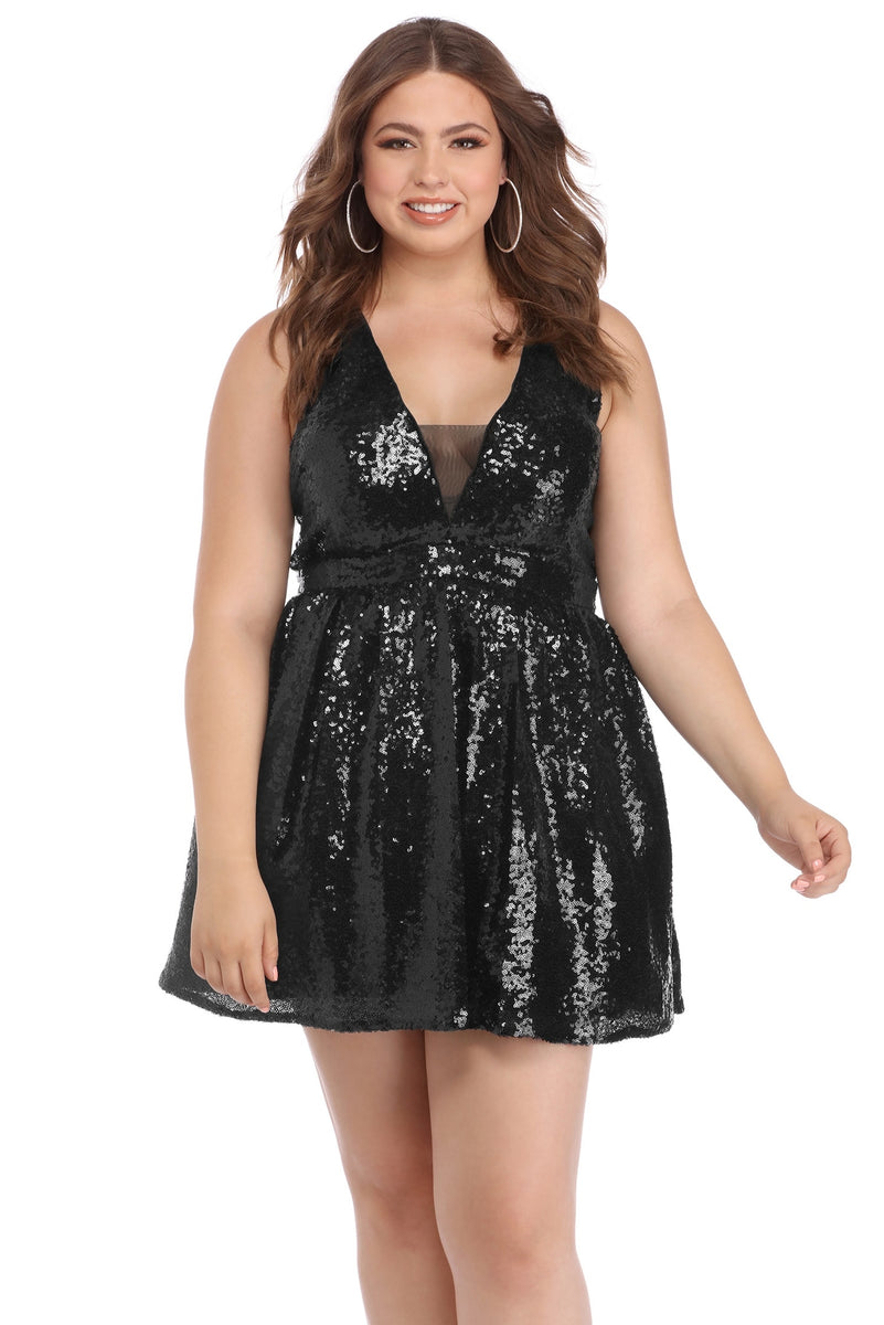 Plus Steph Sequin Party Dress | Windsor Plus Steph Sequin Party Dress | Windsor
