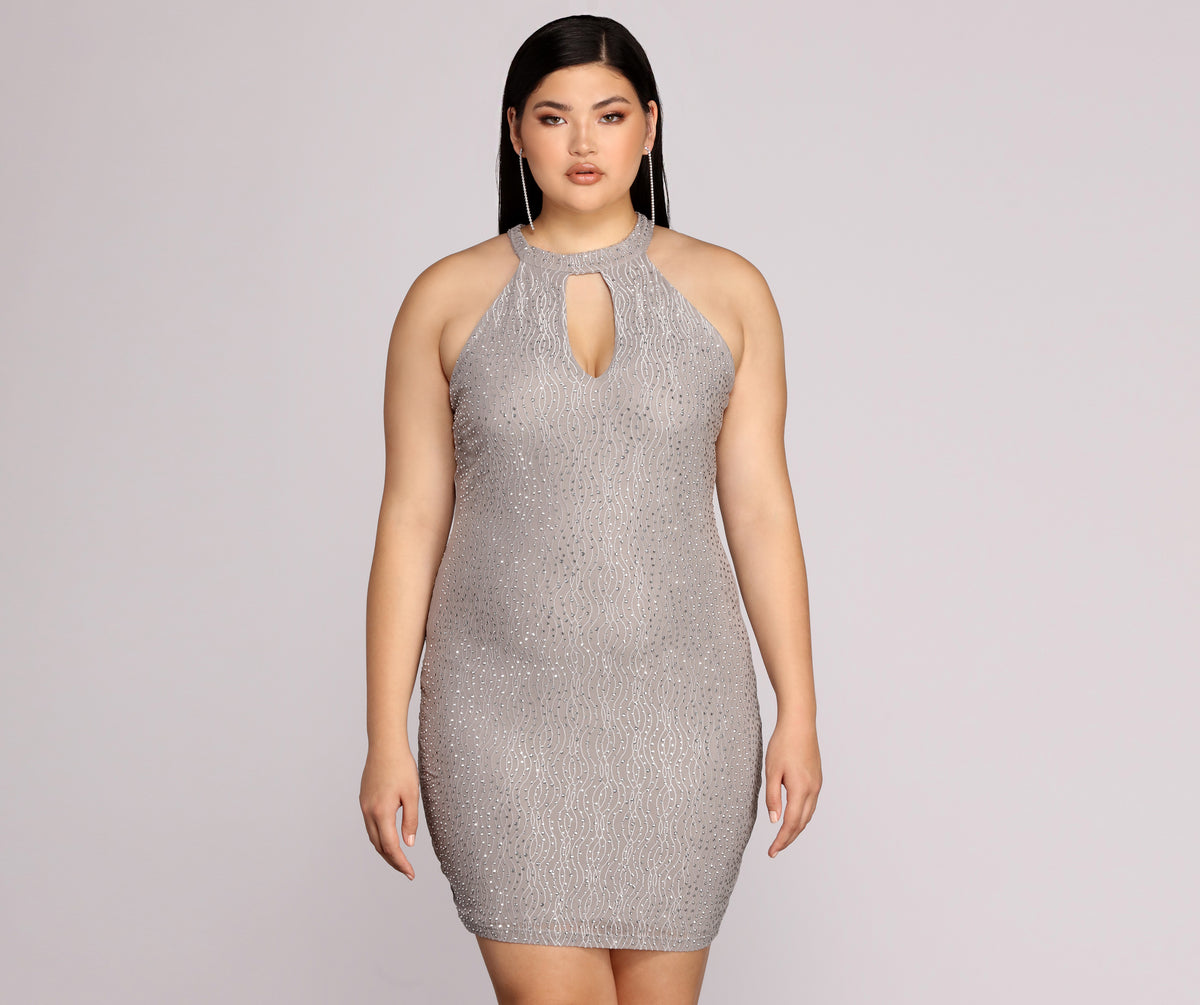 windsor silver dress Plus Stunning In Silver Formal Dress