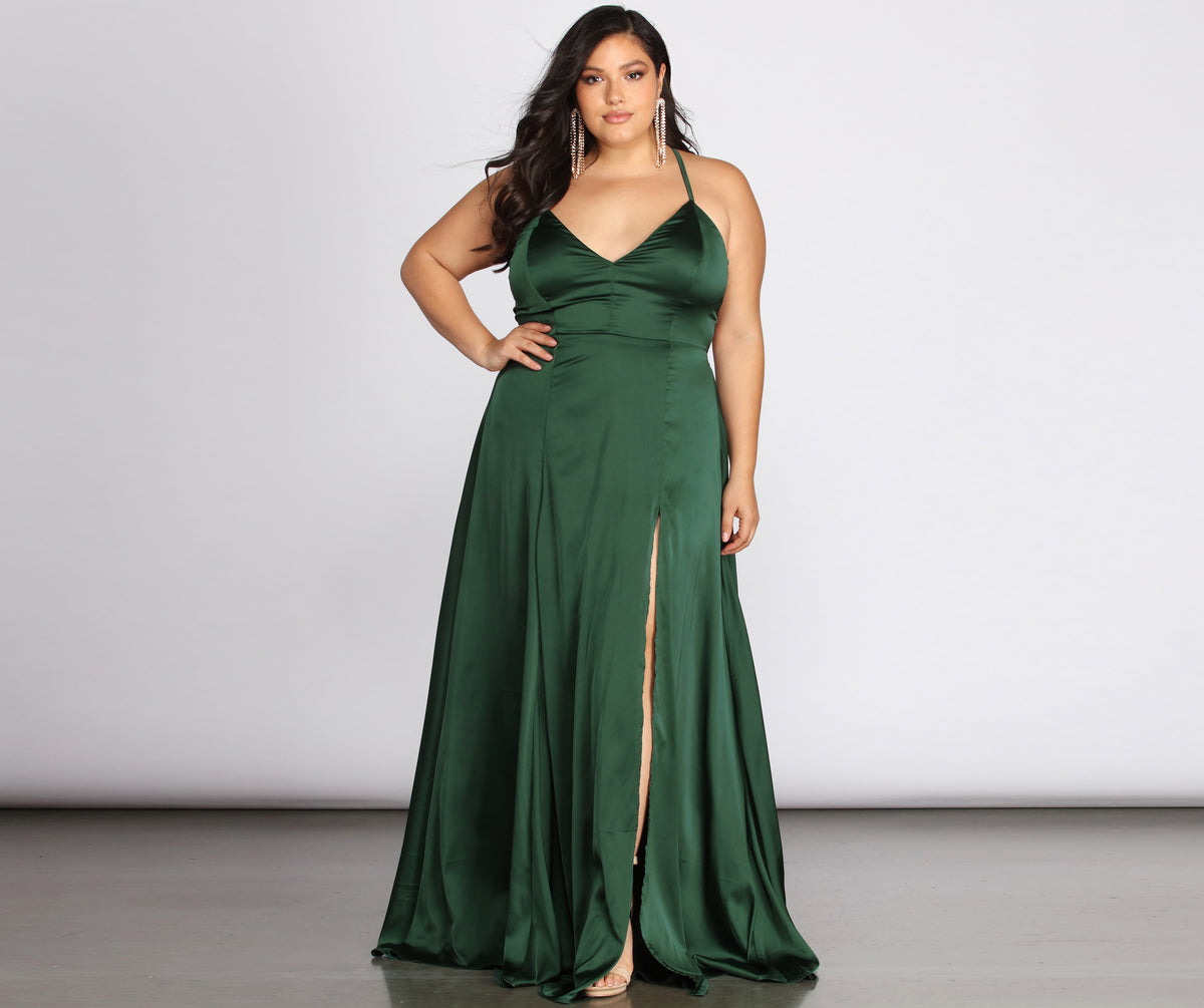 Glamorous Elegant Plus Size Evening Gowns Maxi Dress Plus Size Satin Formal Dress Long Cinderella Dresses Glamorous Elegant Plus Size Evening Gowns Maxi Dress Plus Size Satin Formal Dress Long Cinderella Dresses