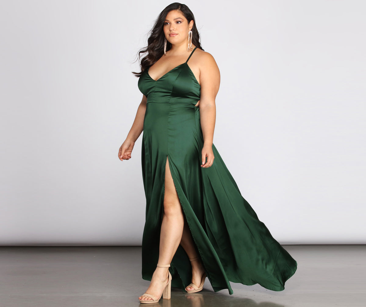 Evening Gown Windsor Plus Size Homecoming Dresses Plus Vera Satin Lace Up Formal Dress Windsor Evening Gown Windsor Plus Size Homecoming Dresses Plus Vera Satin Lace Up Formal Dress Windsor