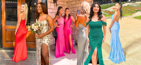 open lace back dress Sequins Prom Dresses Ball Gown High V Neck