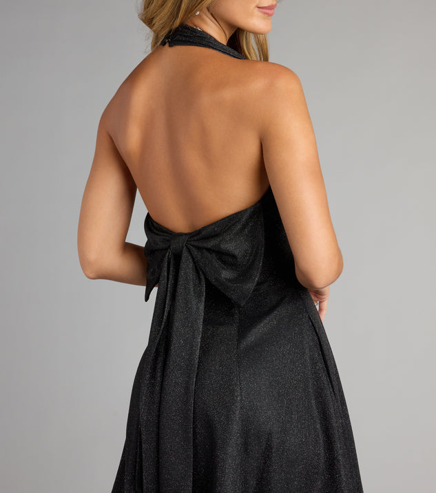 Anika Glitter Bow Skater Mini Dress | Windsor Anika Glitter Bow Skater Mini Dress | Windsor