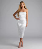 Renee Bow Satin Midi Dress