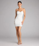 A stunning pick for an engagement photoshoot outfit or autumn wedding guest dress, this fall formal dress showcases the Clarissa Rhinestone And Pearl Mini Dress in white with a graceful silhouette that captures the moment.