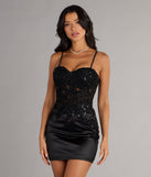 Karla Corset Satin Mini Dress