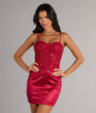 Karla Corset Satin Mini Dress