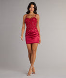 Karla Corset Satin Mini Dress