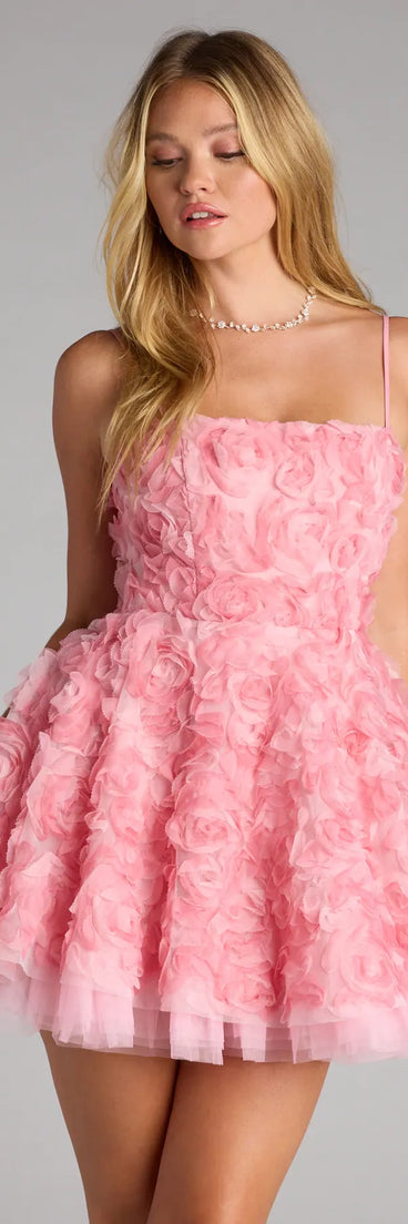 Style your seasonal looks with the Hallie Rosette Lace-Up Skater Dress, a trend-right, pink fall dress designed for any plan on your calendar with new and unqiue details.