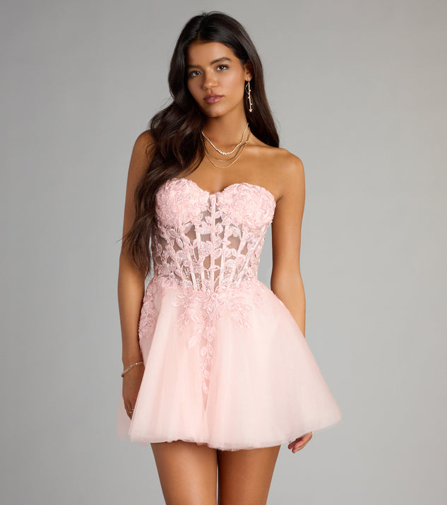 Carla Corset Tulle A-Line Mini Dress | Windsor Carla Corset Tulle A-Line Mini Dress | Windsor