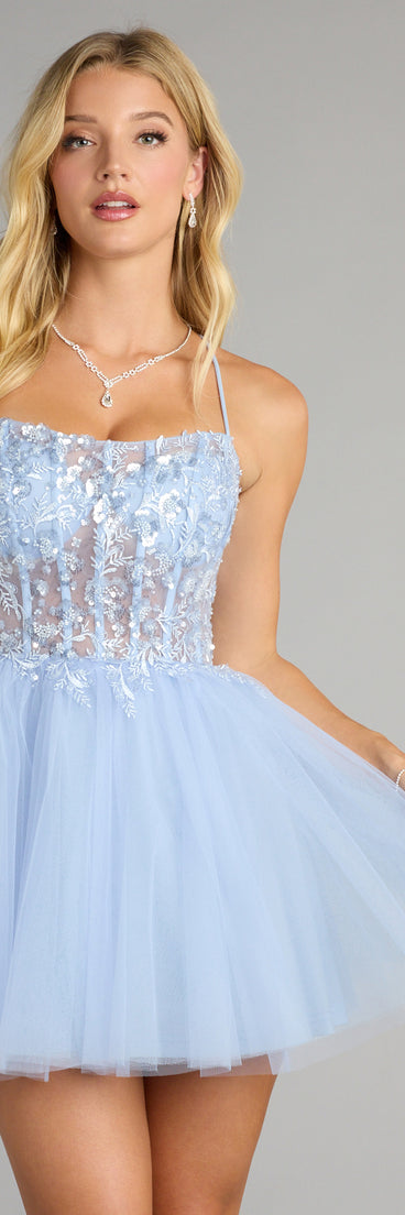 The Elodie Floral Embroidered Mesh Skater Dress is your new go-to Windsor dress—effortless, versatile, and made to update your fall style in seconds.