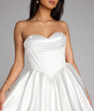 Jodie Satin Skater Corset Dress